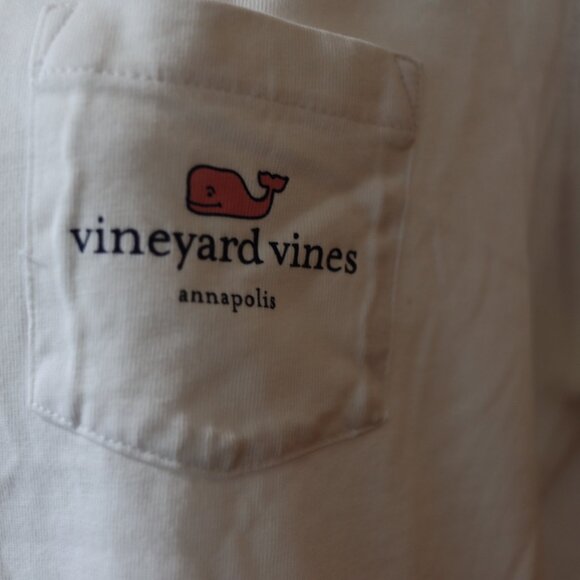 Vineyard Vines Annapolis White T-Shirt LG - Picture 3 of 7